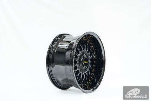 Ratlankis HART HR86 R17X9J 4X100/4X108 ET22 CB:73.1mm Dark chrome Gold Rivets
