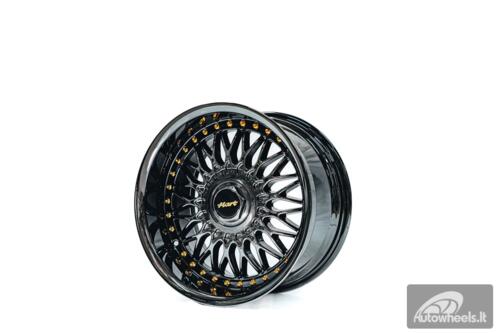Ratlankis HART HR86 R17X9J 4X100/4X108 ET22 CB:73.1mm Dark chrome Gold Rivets