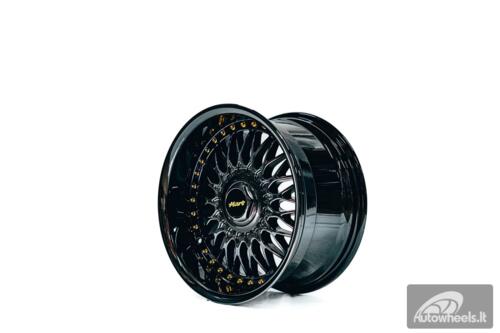 Ratlankis HART HR86 R17X9J 4X100/4X108 ET22 CB:73.1mm Dark chrome Gold Rivets