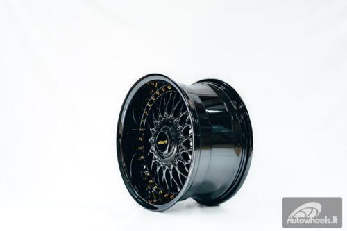 Ratlankis HART HR86 R17X9J 4X100/4X108 ET22 CB:73.1mm Dark chrome Gold Rivets