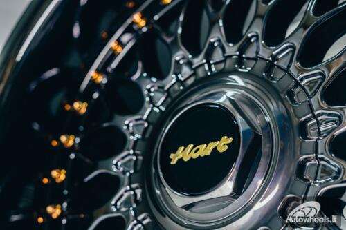 Ratlankis HART HR86 R17X9J 4X100/4X108 ET22 CB:73.1mm Dark chrome Gold Rivets