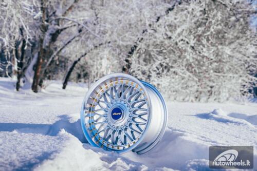 Ratlankis HART HR86 R17X8J 4X100/4X108 ET20 CB:73.1mm Silver face and Diamond cut lip Silver Rivets