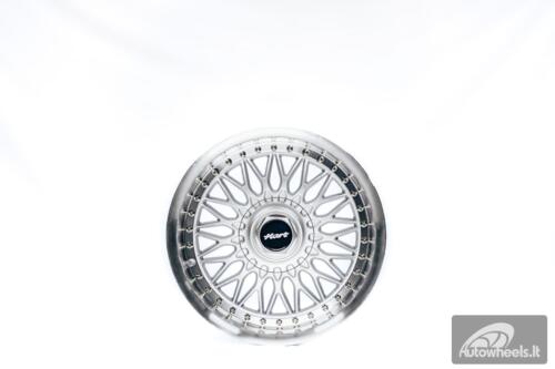 Ratlankis HART HR86 R17X8J 4X100/4X108 ET20 CB:73.1mm Silver face and Diamond cut lip Silver Rivets