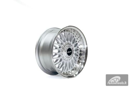 Ratlankis HART HR86 R17X8J 4X100/4X108 ET20 CB:73.1mm Silver face and Diamond cut lip Silver Rivets