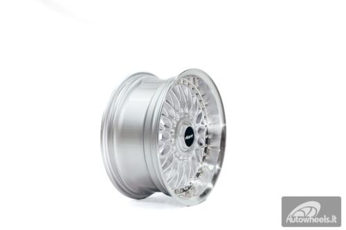 Ratlankis HART HR86 R17X8J 4X100/4X108 ET20 CB:73.1mm Silver face and Diamond cut lip Silver Rivets