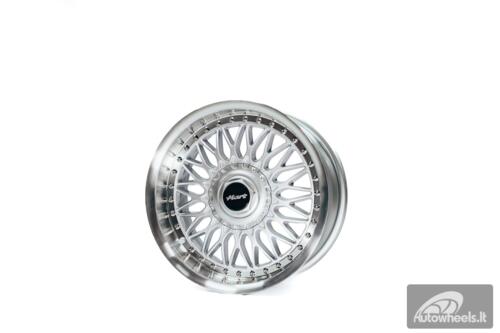 Ratlankis HART HR86 R17X8J 4X100/4X108 ET20 CB:73.1mm Silver face and Diamond cut lip Silver Rivets
