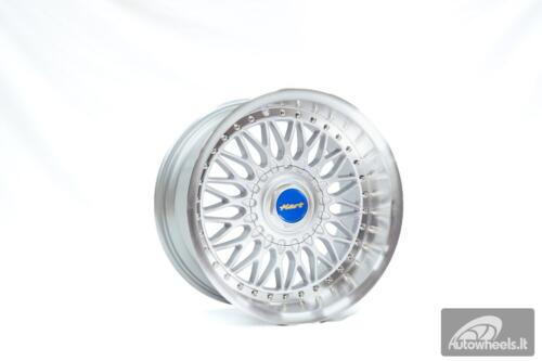 Ratlankis HART HR86 R17X9J 4X100/4X108 ET22 CB:73.1mm Silver face and Diamond cut lip Silver Rivets