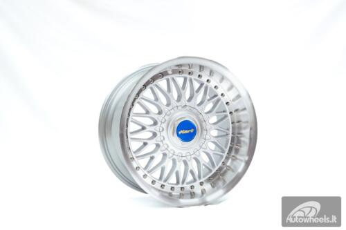 Ratlankis HART HR86 R17X9J 4X100/4X108 ET22 CB:73.1mm Silver face and Diamond cut lip Silver Rivets