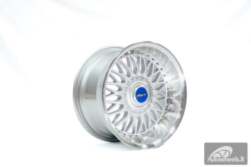 Ratlankis HART HR86 R17X9J 4X100/4X108 ET22 CB:73.1mm Silver face and Diamond cut lip Silver Rivets