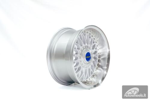 Ratlankis HART HR86 R17X9J 4X100/4X108 ET22 CB:73.1mm Silver face and Diamond cut lip Silver Rivets