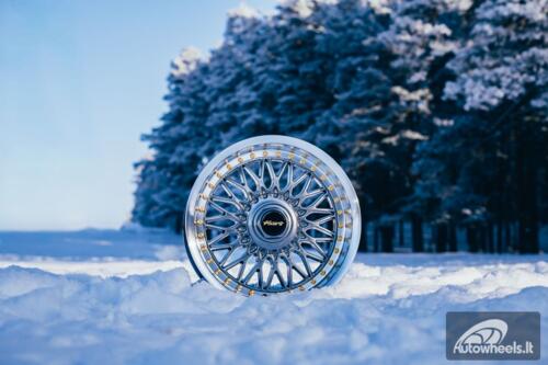 Ratlankis HART HR86 R17X8J 4X100/4X108 ET20 CB:73.1mm Hyper Black face and Diamond cut lip Silver Rivets