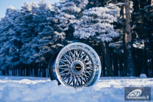 Ratlankis HART HR86 R17X8J 4X100/4X108 ET20 CB:73.1mm Hyper Black face and Diamond cut lip Silver Rivets