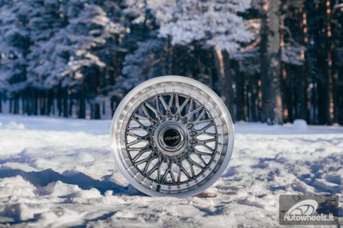 Ratlankis HART HR86 R17X9J 4X100/4X108 ET22 CB:73.1mm Hyper Black face and Diamond cut lip Silver Rivets