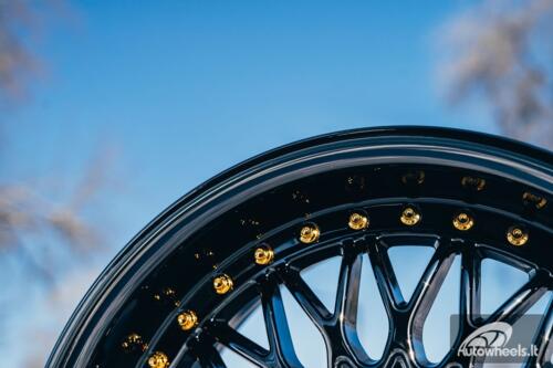 Ratlankis HART HR86 R17X8J 4X100/4X108 ET20 CB:73.1mm Dark chrome Silver Rivets