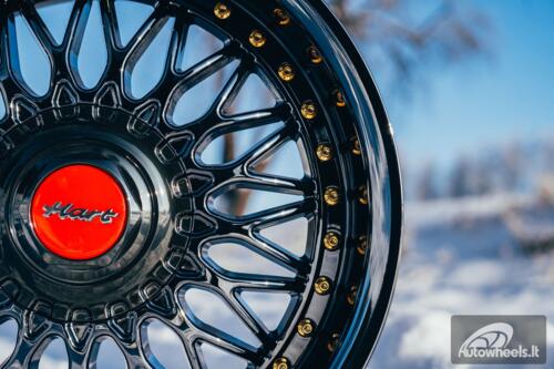 Ratlankis HART HR86 R17X8J 4X100/4X108 ET20 CB:73.1mm Dark chrome Silver Rivets