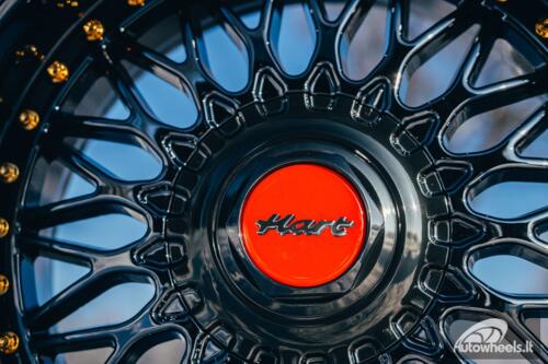 Ratlankis HART HR86 R17X8J 4X100/4X108 ET20 CB:73.1mm Dark chrome Silver Rivets