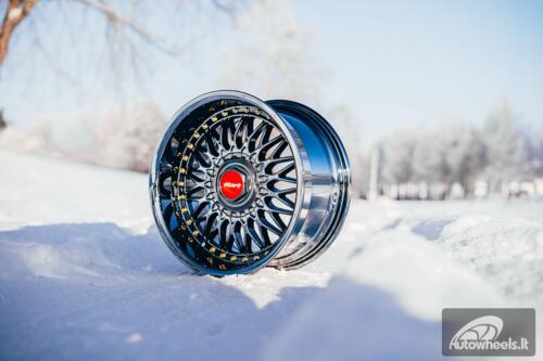 Ratlankis HART HR86 R17X9J 4X100/4X108 ET22 CB:73.1mm Dark chrome Silver Rivets