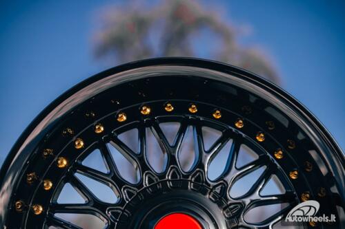 Ratlankis HART HR86 R17X9J 4X100/4X108 ET22 CB:73.1mm Dark chrome Silver Rivets