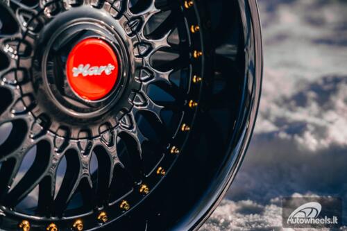 Ratlankis HART HR86 R17X9J 4X100/4X108 ET22 CB:73.1mm Dark chrome Silver Rivets