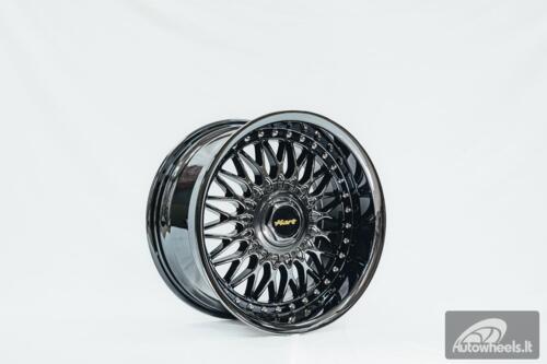 Ratlankis HART HR86 R17X9J 4X100/4X108 ET22 CB:73.1mm Dark chrome Silver Rivets