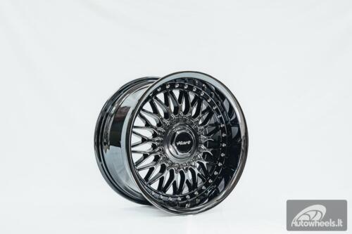 Ratlankis HART HR86 R17X9J 4X100/4X108 ET22 CB:73.1mm Dark chrome Silver Rivets