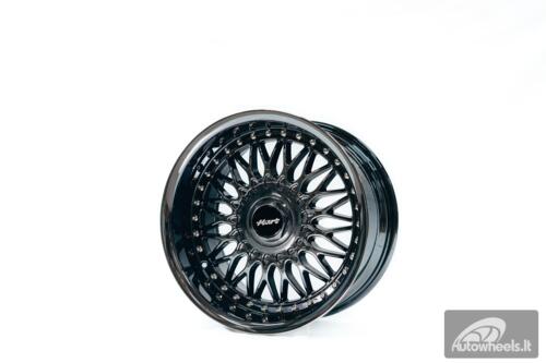 Ratlankis HART HR86 R17X9J 4X100/4X108 ET22 CB:73.1mm Dark chrome Silver Rivets