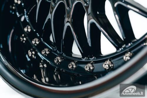 Ratlankis HART HR86 R17X9J 4X100/4X108 ET22 CB:73.1mm Dark chrome Silver Rivets