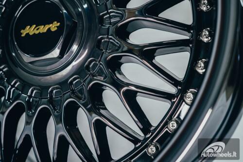 Ratlankis HART HR86 R17X9J 4X100/4X108 ET22 CB:73.1mm Dark chrome Silver Rivets