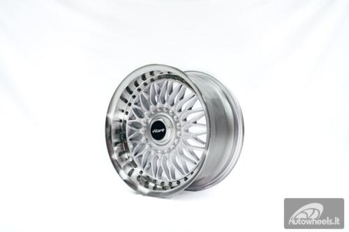 Ratlankis HART HR86 R17X8J 4X100/4X108 ET20 CB:73.1mm Silver face and Diamond cut lip Black Rivets