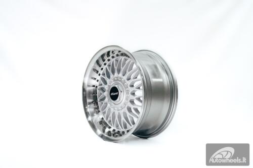 Ratlankis HART HR86 R17X8J 4X100/4X108 ET20 CB:73.1mm Silver face and Diamond cut lip Black Rivets