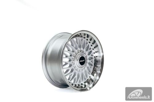 Ratlankis HART HR86 R17X9J 4X100/4X108 ET22 CB:73.1mm Silver face and Diamond cut lip Black Rivets