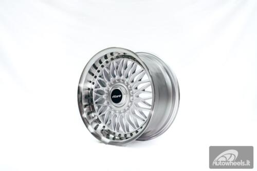 Ratlankis HART HR86 R17X9J 4X100/4X108 ET22 CB:73.1mm Silver face and Diamond cut lip Black Rivets