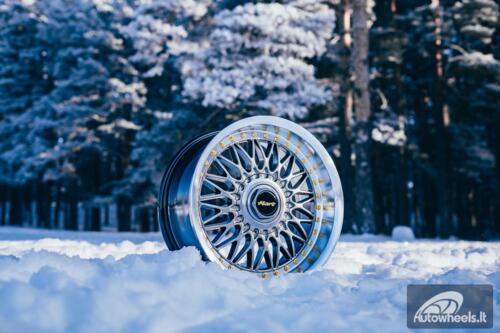 Ratlankis HART HR86 R17X8J 4X100/4X108 ET20 CB:73.1mm Hyper Black face and Diamond cut lip Black Rivets