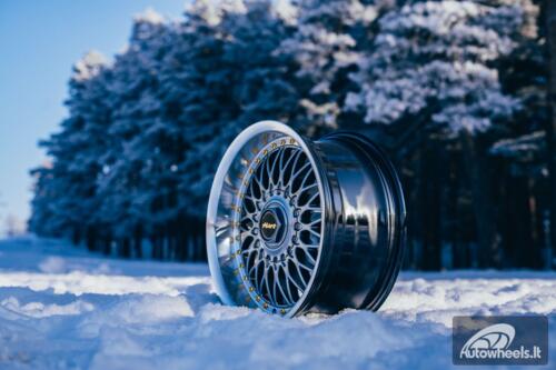 Ratlankis HART HR86 R17X8J 4X100/4X108 ET20 CB:73.1mm Hyper Black face and Diamond cut lip Black Rivets