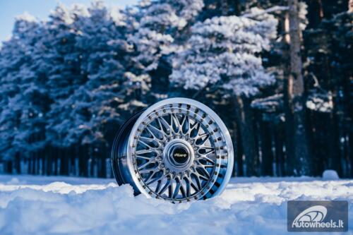 Ratlankis HART HR86 R17X8J 4X100/4X108 ET20 CB:73.1mm Hyper Black face and Diamond cut lip Black Rivets