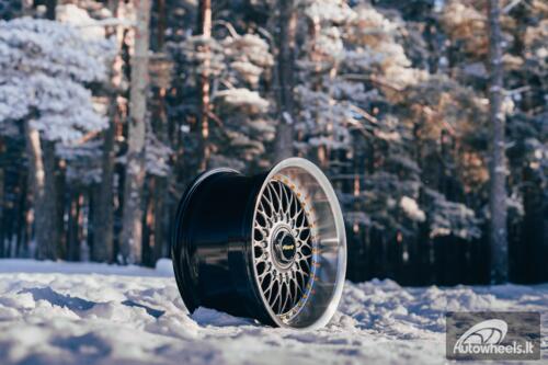 Ratlankis HART HR86 R17X9J 4X100/4X108 ET22 CB:73.1mm Hyper Black face and Diamond cut lip Black Rivets