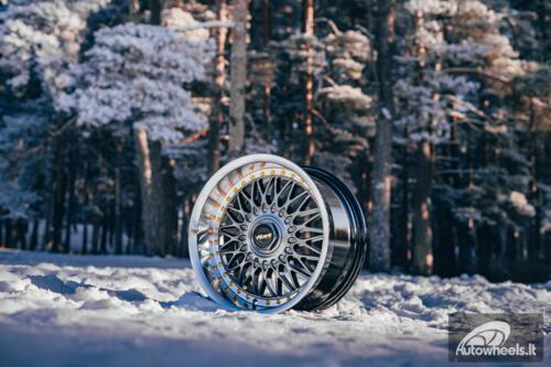 Ratlankis HART HR86 R17X9J 4X100/4X108 ET22 CB:73.1mm Hyper Black face and Diamond cut lip Black Rivets