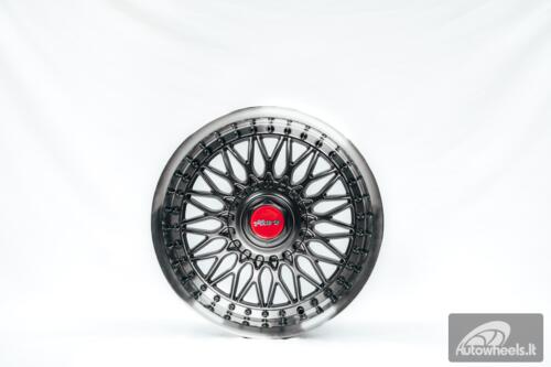 Ratlankis HART HR86 R17X9J 4X100/4X108 ET22 CB:73.1mm Hyper Black face and Diamond cut lip Black Rivets