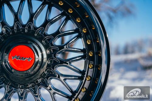 Ratlankis HART HR86 R17X8J 4X100/4X108 ET20 CB:73.1mm Dark chrome Black Rivets