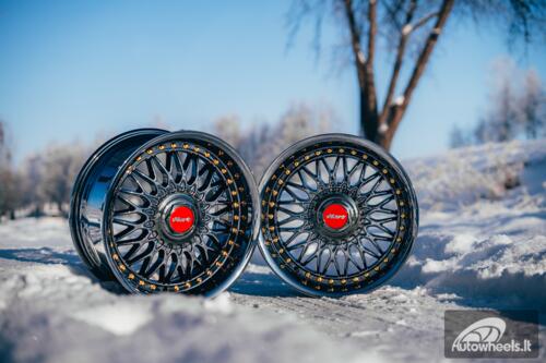 Ratlankis HART HR86 R17X8J 4X100/4X108 ET20 CB:73.1mm Dark chrome Black Rivets