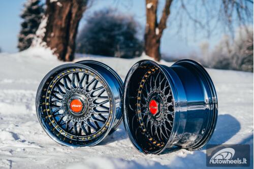 Ratlankis HART HR86 R17X8J 4X100/4X108 ET20 CB:73.1mm Dark chrome Black Rivets