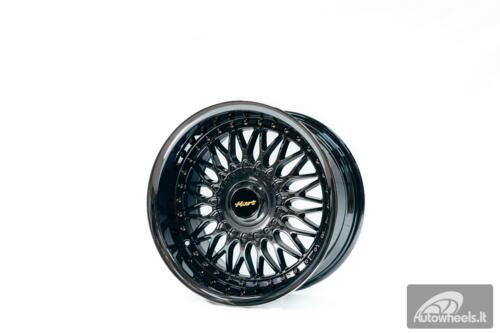 Ratlankis HART HR86 R17X8J 4X100/4X108 ET20 CB:73.1mm Dark chrome Black Rivets