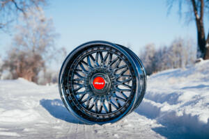 Ratlankis HART HR86 R17X8J 4X100/4X108 ET20 CB:73.1mm Dark chrome Black Rivets