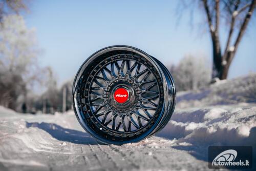 Ratlankis HART HR86 R17X9J 4X100/4X108 ET22 CB:73.1mm Dark chrome Black Rivets