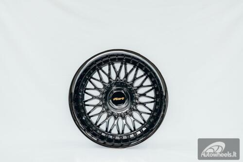 Ratlankis HART HR86 R17X9J 4X100/4X108 ET22 CB:73.1mm Dark chrome Black Rivets