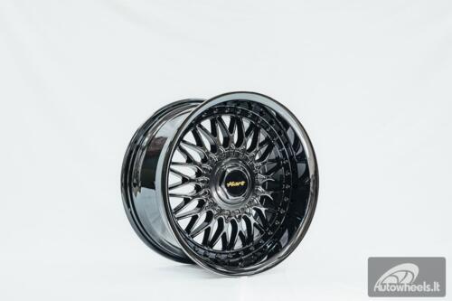 Ratlankis HART HR86 R17X9J 4X100/4X108 ET22 CB:73.1mm Dark chrome Black Rivets