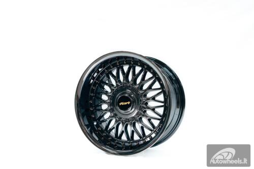Ratlankis HART HR86 R17X9J 4X100/4X108 ET22 CB:73.1mm Dark chrome Black Rivets