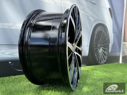 Ratlankis R18x7.5  5X112  ET  45  57.1  BK713  (FBX461)  Black Polished (MB)  For VW  (Z7)  (HYBRID FORGED)