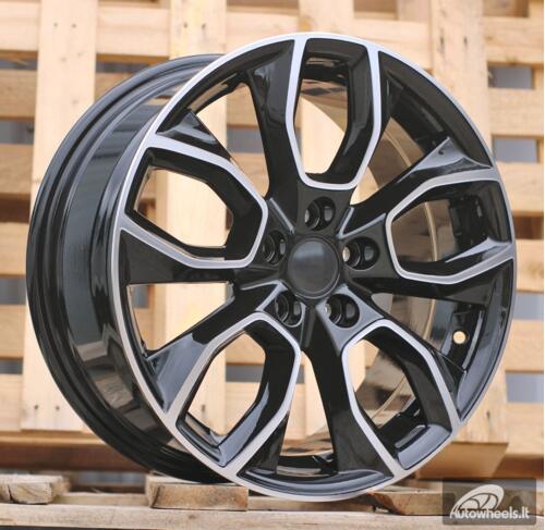 Ratlankis R16x7  5X112  ET  45  57.1  H593  Black Partial Polished (BP)  For SKODA  (K3)