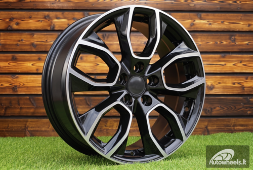 Ratlankis R16x7  5X112  ET  45  57.1  H593  Black Partial Polished (BP)  For SKODA  (K3)